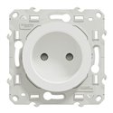 Prise de courant 2P Odace S525033 Blanc brillant 