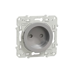 Prise de courant 2P Odace S530033 Aluminium 