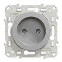 Prise de courant 2P Odace S530033 Aluminium 