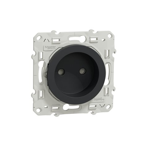 Prise de courant 2P Odace S540033 Anthracite 