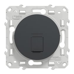 Prise pour RJ45 sans connecteur (empreinte Infraplus) Odace S540400 Anthracite 