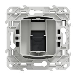 Prise pour RJ45 sans connecteur (empreinte Infraplus) Odace S540400 Anthracite 