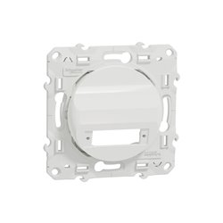 Prise optique Odace S520405 Blanc 2 sorties