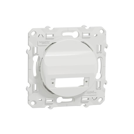 Prise optique Odace S520405 Blanc 2 sorties
