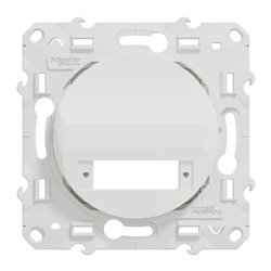 Prise optique Odace S520405 Blanc 2 sorties