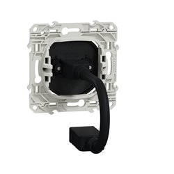 Prise HDMI type A prise femelle / câble femelle arrière Odace S540462 Anthracite 