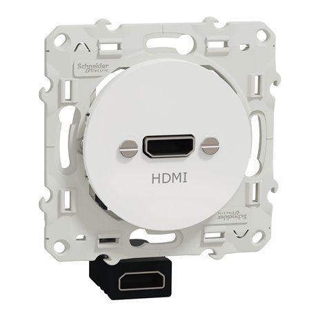 Prise HDMI type A Odace S520462 Blanc grade 1 (informatique + tél)