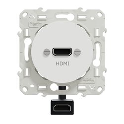 Prise HDMI type A Odace S520462 Blanc grade 1 (informatique + tél)