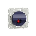Prise haut-parleurs Odace S550487 Bleu cobalt 1 sortie