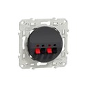 Prise haut-parleurs Odace S540488 Anthracite 2 sorties