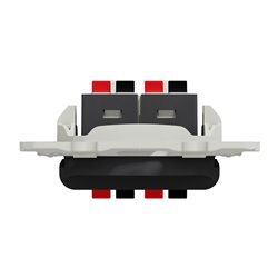 Prise haut-parleurs Odace S540488 Anthracite 2 sorties