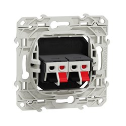 Prise haut-parleurs Odace S540488 Anthracite 2 sorties