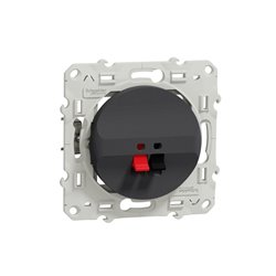 Prise haut-parleurs Odace S540487 Anthracite 1 sortie