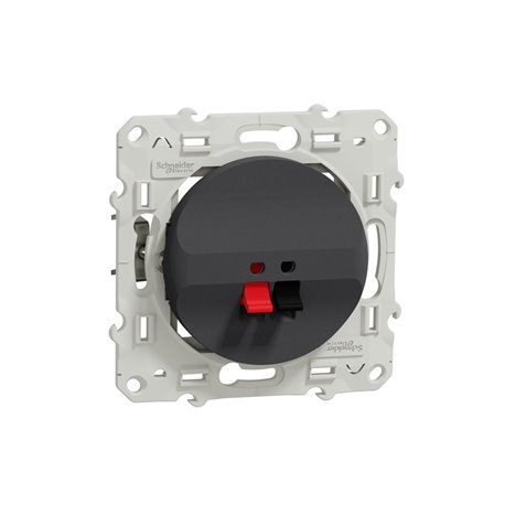 Prise haut-parleurs Odace S540487 Anthracite 1 sortie