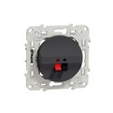 Prise haut-parleurs Odace S540487 Anthracite 1 sortie