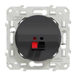 Prise haut-parleurs Odace S540487 Anthracite 1 sortie