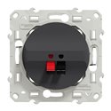 Prise haut-parleurs Odace S540487 Anthracite 1 sortie