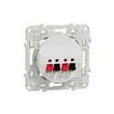 Prise haut-parleurs Odace S520488 Blanc 2 sorties