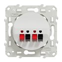 Prise haut-parleurs Odace S520488 Blanc 2 sorties