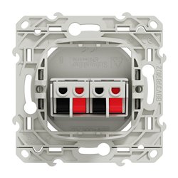 Prise haut-parleurs Odace S520488 Blanc 2 sorties