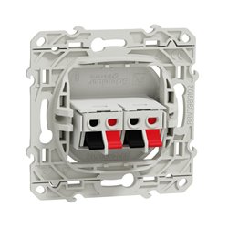 Prise haut-parleurs Odace S520488 Blanc 2 sorties