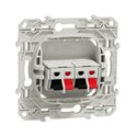 Prise haut-parleurs Odace S520488 Blanc 2 sorties