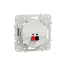 Prise haut-parleurs Odace S520487 Blanc 1 sortie