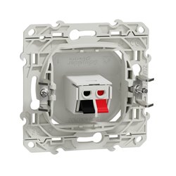 Prise haut-parleurs Odace S520487 Blanc 1 sortie