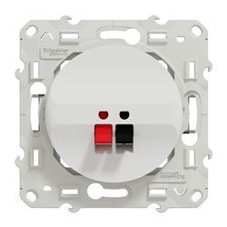 Prise haut-parleurs Odace S520487 Blanc 1 sortie