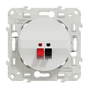 Prise haut-parleurs Odace S520487 Blanc 1 sortie