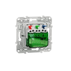Prise de courant affleurante 2P+T avec USB C Odace S520089 Blanc brillant 