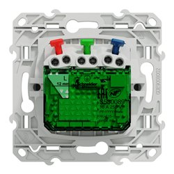 Prise de courant affleurante 2P+T avec USB C Odace S530089 Aluminium 