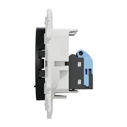 Prise double RJ45 (8 contacts) Cat.6 Odace S540485 Anthracite grade 1 (informatique + tél)