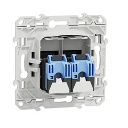 Prise double RJ45 (8 contacts) Cat.6 Odace S540485 Anthracite grade 1 (informatique + tél)