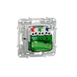 Prise de courant affleurante 2P+T avec USB C puissance 10,5W Odace S550089 Bleu cobalt 