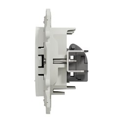 Prise double RJ45 (8 contacts) Cat.6 Odace S520486 Blanc brillant grade 3 multimédia