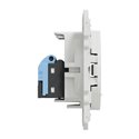 Prise double RJ45 (8 contacts) Cat.6 Odace S520485 Blanc brillant grade 1 (informatique + tél)