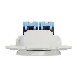 Prise double RJ45 (8 contacts) Cat.6 Odace S520485 Blanc brillant grade 1 (informatique + tél)