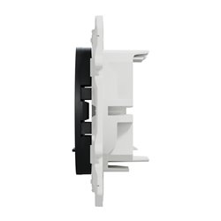 Prise double pour RJ45 sans connecteur (empreinte Infraplus) Odace S540410 Anthracite 