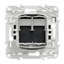 Prise double pour RJ45 sans connecteur (empreinte Infraplus) Odace S540410 Anthracite 