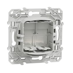 Prise double pour RJ45 Odace S520410 Blanc 