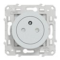 Prise de courant affleurante 2P+T française Odace S510052 Blanc recyclé brillant 