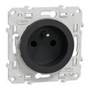 Prise de courant 2P+T française Odace S540049 Anthracite 4 connexions rapides par pôle