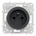 Prise de courant 2P+T française Odace S540049 Anthracite 4 connexions rapides par pôle