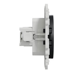 Prise de courant 2P+T française Odace S540049 Anthracite 4 connexions rapides par pôle
