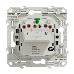 Prise de courant 2P+T française Odace S530059 Aluminium 