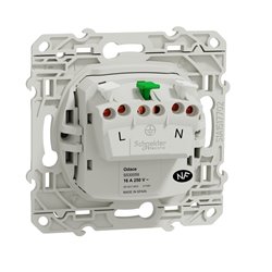 Prise de courant 2P+T française Odace S530059 Aluminium 