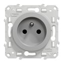 Prise de courant 2P+T française Odace S530049 Aluminium 4 connexions rapides par pôle