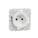 Prise de courant 2P+T française Odace S525049 Blanc brillant 4 connexions rapides