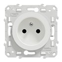Prise de courant 2P+T française Odace S525049 Blanc brillant 4 connexions rapides